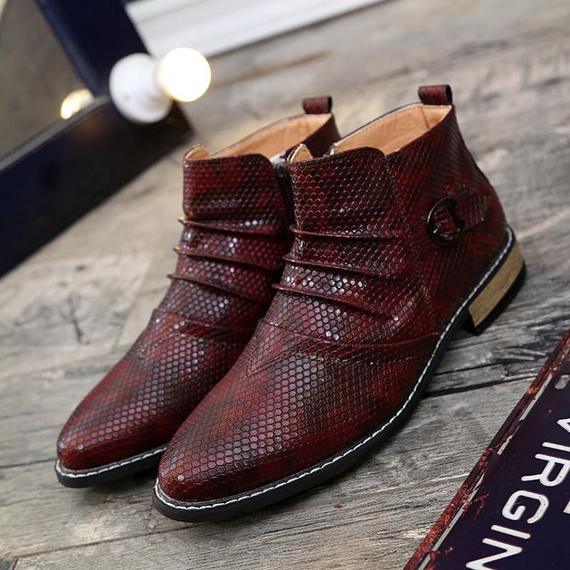 Men's British Ankle Dress Boots - TrendSettingFashions 