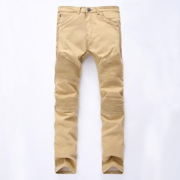 Men's Fashion Cream Trousers - TrendSettingFashions 