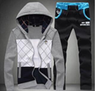 Men's Causal Sport Patchwork Suit  Size M-5XL - TrendSettingFashions 