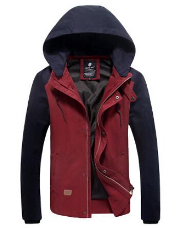 Men's Patchwork Hooded Outdoor Fashion Coat Up To 5XL - TrendSettingFashions 