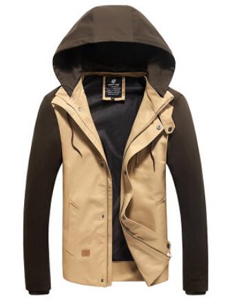 Men's Patchwork Hooded Outdoor Fashion Coat Up To 5XL - TrendSettingFashions 