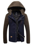 Men's Patchwork Hooded Outdoor Fashion Coat Up To 5XL - TrendSettingFashions 