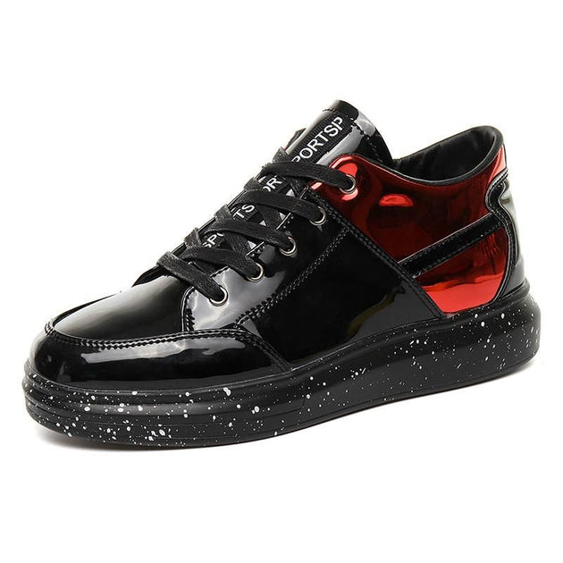 Men's Hip Hop Leather Platform High Tops - TrendSettingFashions 