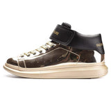 Men's Leather Leisure High Tops - TrendSettingFashions 