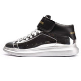 Men's Leather Leisure High Tops - TrendSettingFashions 