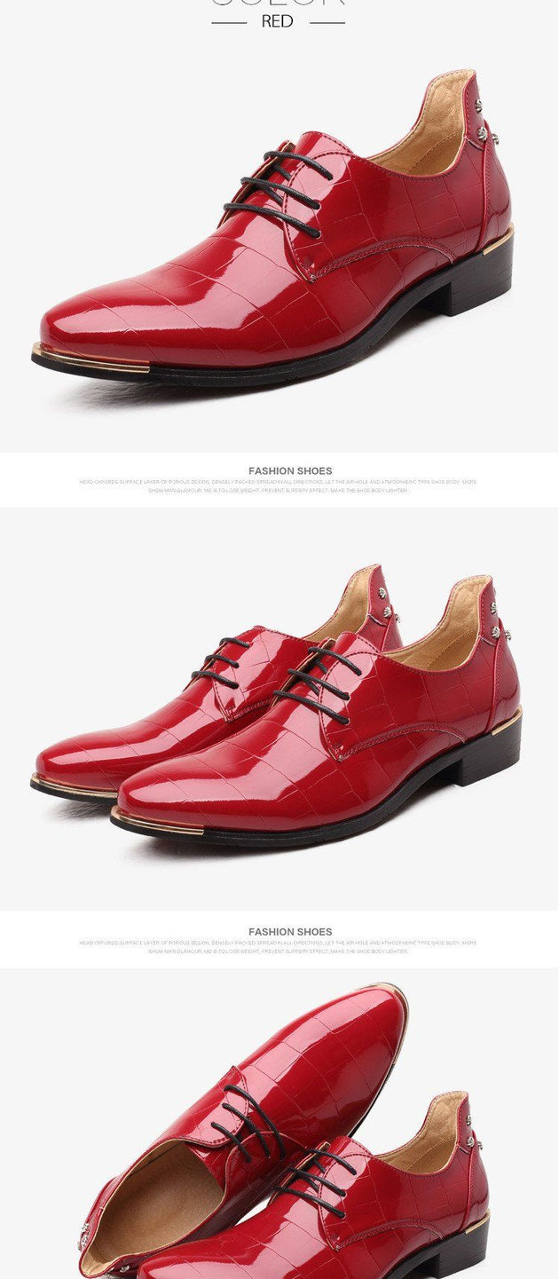 Men Oxford Lace-Up Business Shoes - TrendSettingFashions 