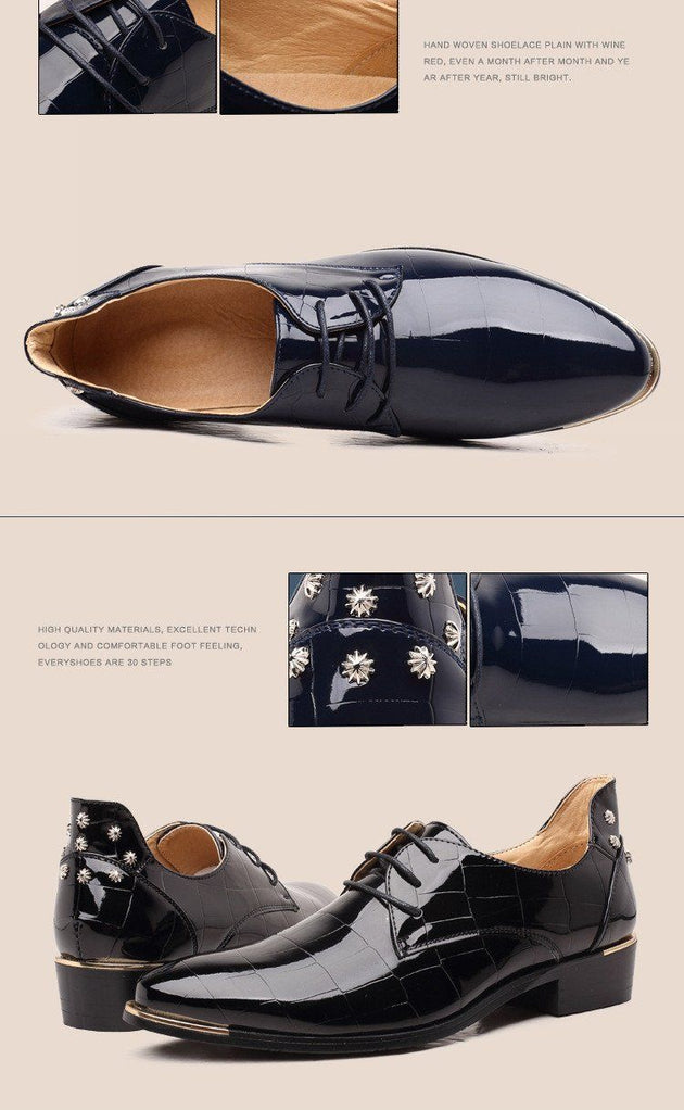 Men Oxford Lace-Up Business Shoes - TrendSettingFashions 