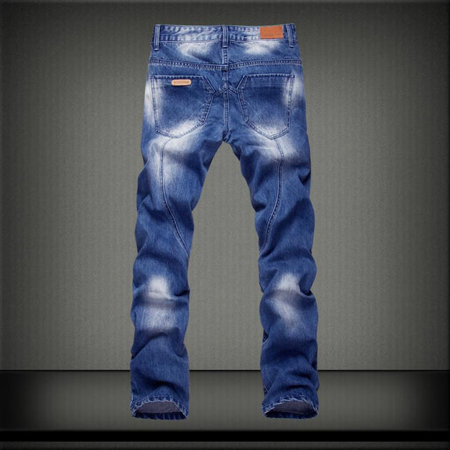 Men's Denim Straight Leisure Jeans Up To Size 40 - TrendSettingFashions 