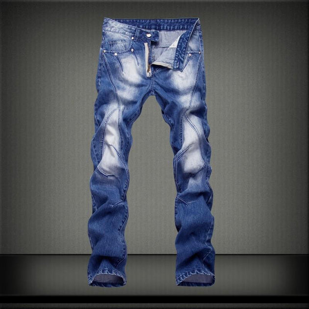 Men's Denim Straight Leisure Jeans Up To Size 40 - TrendSettingFashions 