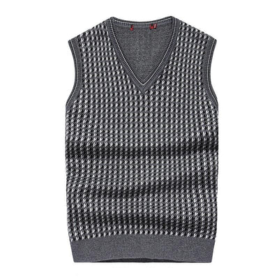 Men's Wool-Blended Sweater Vest - TrendSettingFashions 