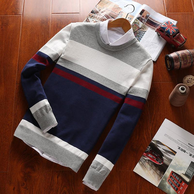 Men's Round Knitwear Sweater - TrendSettingFashions 