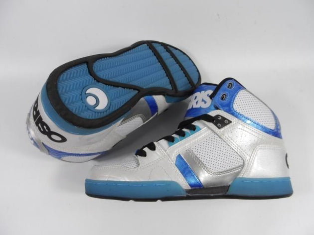 Men's Blue And White High Tops - TrendSettingFashions 