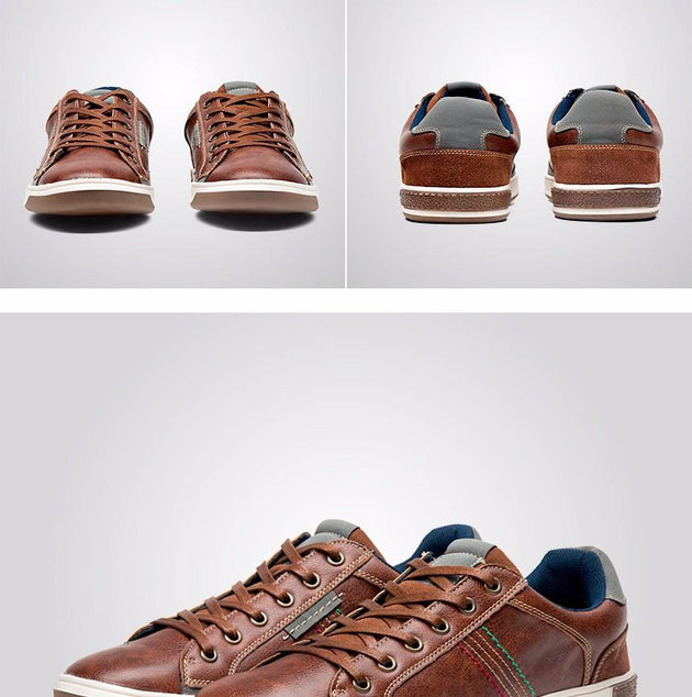 Brown Retro Style Men Shoes - TrendSettingFashions 