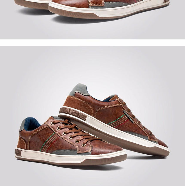 Brown Retro Style Men Shoes - TrendSettingFashions 