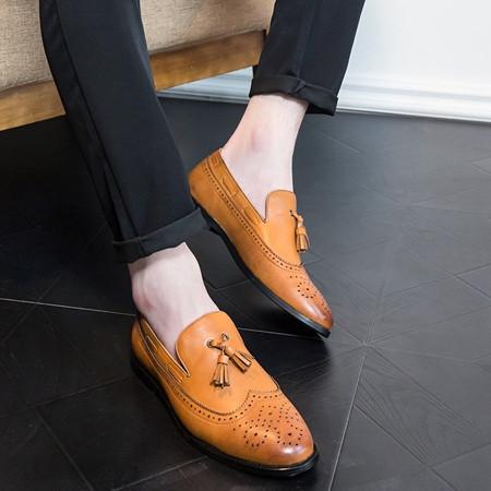Men's Vintage Genuine Leather Retro Dress Shoes - TrendSettingFashions 