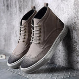 Men's Lace Up Ankle Oxford Boots - TrendSettingFashions 