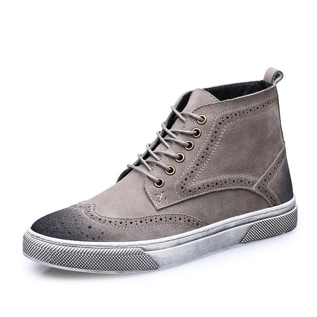 Men's Lace Up Ankle Oxford Boots - TrendSettingFashions 