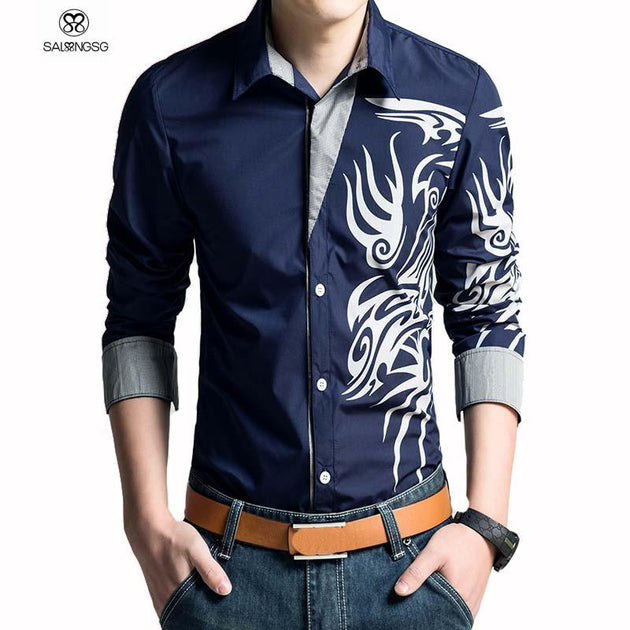 Men's Dragon Dress Shirt Up To 3XL Men's Dragon Dress Shirt Up To 3XL