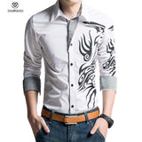 Men's Dragon Dress Shirt Up To 3XL - TrendSettingFashions 