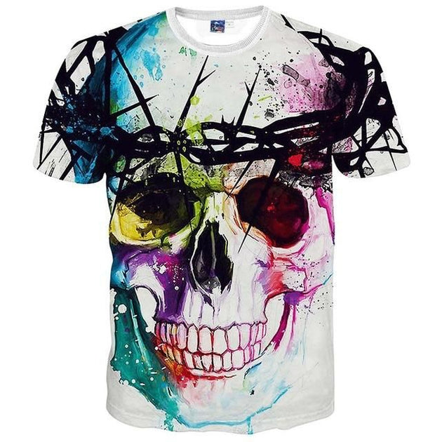 Men's Chained Skull Tee In 2 Styles - TrendSettingFashions 