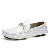 Men's Genuine Leather Men Slip On Mocassin Up To Size 14(5 Colors) - TrendSettingFashions 