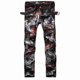 Men's Fashion Printed Designer Jeans - TrendSettingFashions 