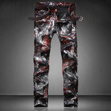 Men's Fashion Printed Designer Jeans - TrendSettingFashions 