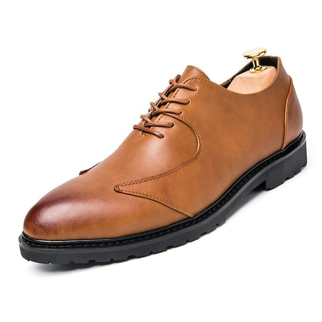 Men's Genuine Leather Formal Dress Shoes - TrendSettingFashions 