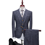 Men's stripend pattern 3 piece suit up to 3XL - TrendSettingFashions 