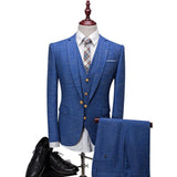 Men's stripend pattern 3 piece suit up to 3XL - TrendSettingFashions 