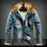 Men's Denim Winter Jacket Up To 3XL - TrendSettingFashions 