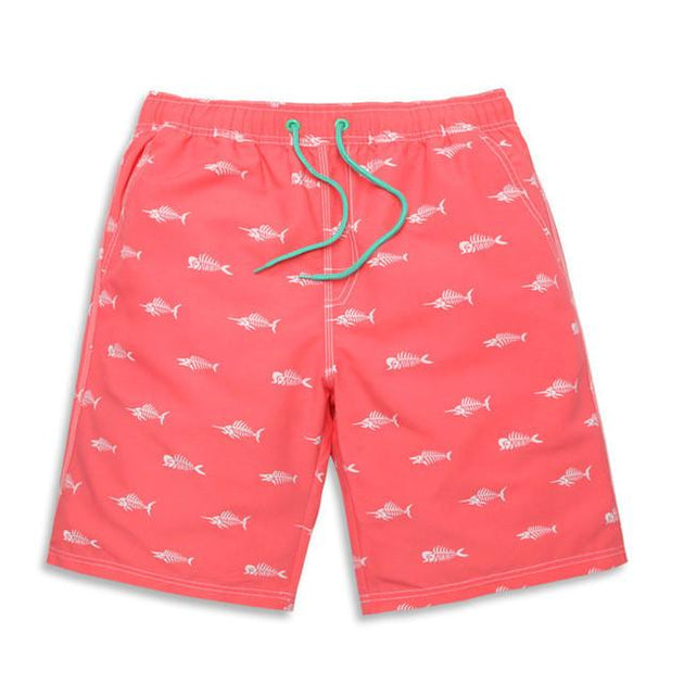 Men's Fish Bone Board Shorts - TrendSettingFashions 