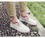 Men's Lace Up Canvas Flats - TrendSettingFashions 