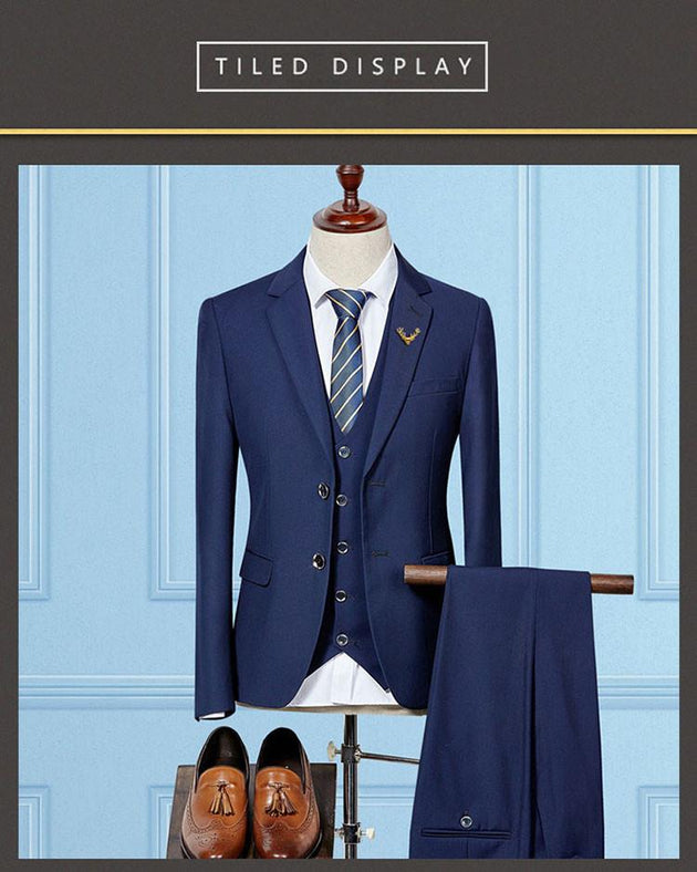 Men's 3 Piece Suit with 5 color options - TrendSettingFashions 