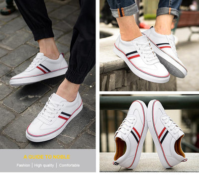 Mens Striped Brogue Loafers - TrendSettingFashions 