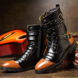 Men's Leather Rivet Style Boots - TrendSettingFashions 