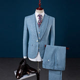Men's solid 3 Piece suit up to 4XL - TrendSettingFashions 