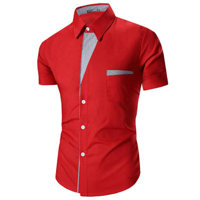 Men's Short Sleeve Fashion Dress Shirt - TrendSettingFashions 