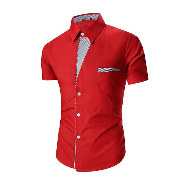 Men's Short Sleeve Fashion Dress Shirt - TrendSettingFashions 