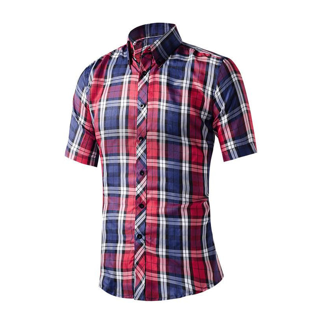 Men's Plaid Casual Dress Shirt In Many Different Styles/Colors - TrendSettingFashions 