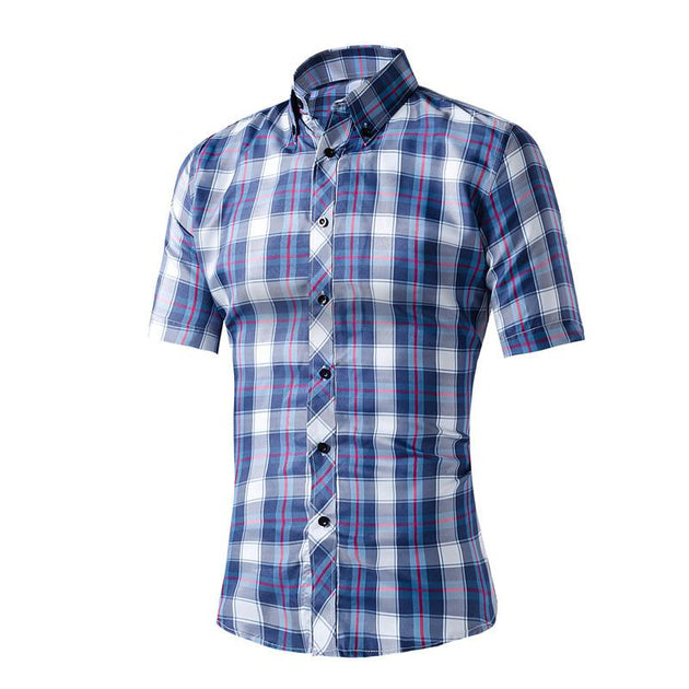 Men's Plaid Casual Dress Shirt In Many Different Styles/Colors - TrendSettingFashions 