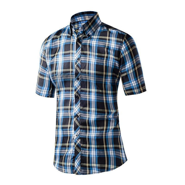 Men's Plaid Casual Dress Shirt In Many Different Styles/Colors - TrendSettingFashions 