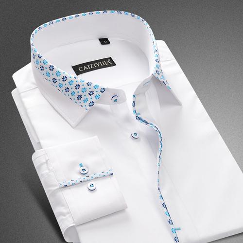 Men's Fashion Collar Dress Shirt Up To 2XL - TrendSettingFashions 