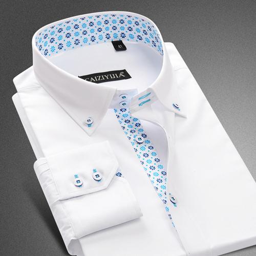 Men's Fashion Collar Dress Shirt Up To 2XL - TrendSettingFashions 