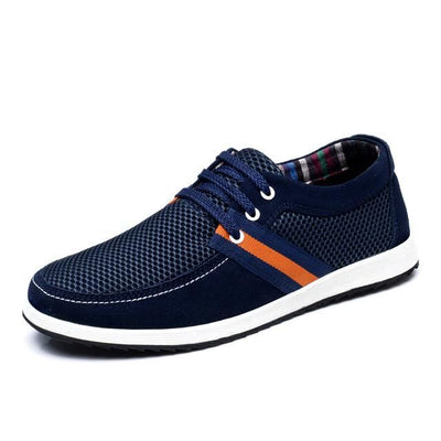 Men's Mesh Suede Low Tops - TrendSettingFashions 