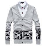 Men's Camouflage Design Cardigan Up To 5XL - TrendSettingFashions 