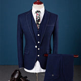 Men's 3 Piece Business Suit - TrendSettingFashions 