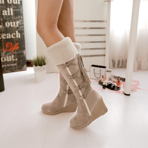 Women's Knee-High Winter Boots - TrendSettingFashions 