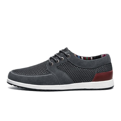 Men's Low Cut Suede Patchwork Shoes - TrendSettingFashions 