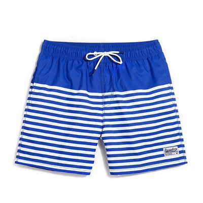 Men's Striped Swim Board Shorts - TrendSettingFashions 